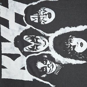 Black KISS Mens XLT Rock Band T-Shirt NWT